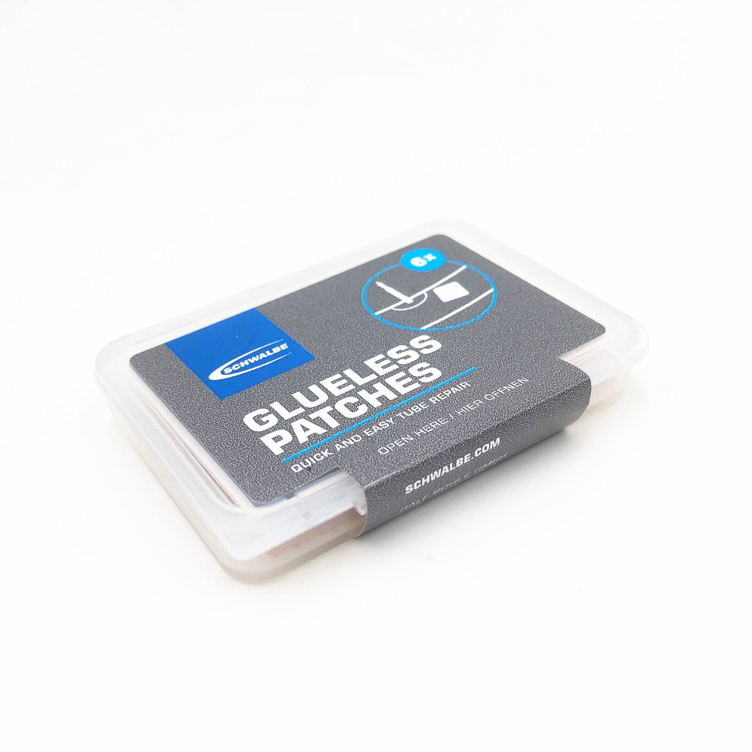 Schwalbe Glueless Patches Pack of 6 Clear - Bicycle Puncture Repair Kit