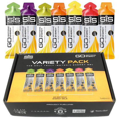 SIS Go Isotonic 60ml Energy Gels Mixed Flavour Box of 7