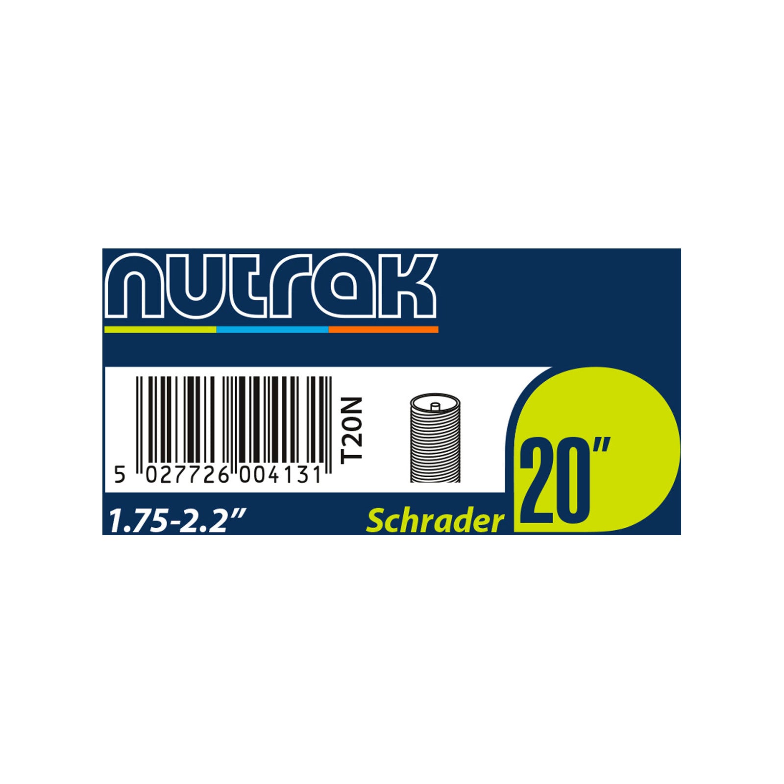 Nutrak 20x1.75-2.2" 20 Inch Schrader Valve Bike Inner Tube