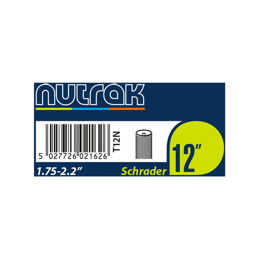 Nutrak 12x1.75-2.2" 12 Inch Schrader Valve Bike Inner Tube