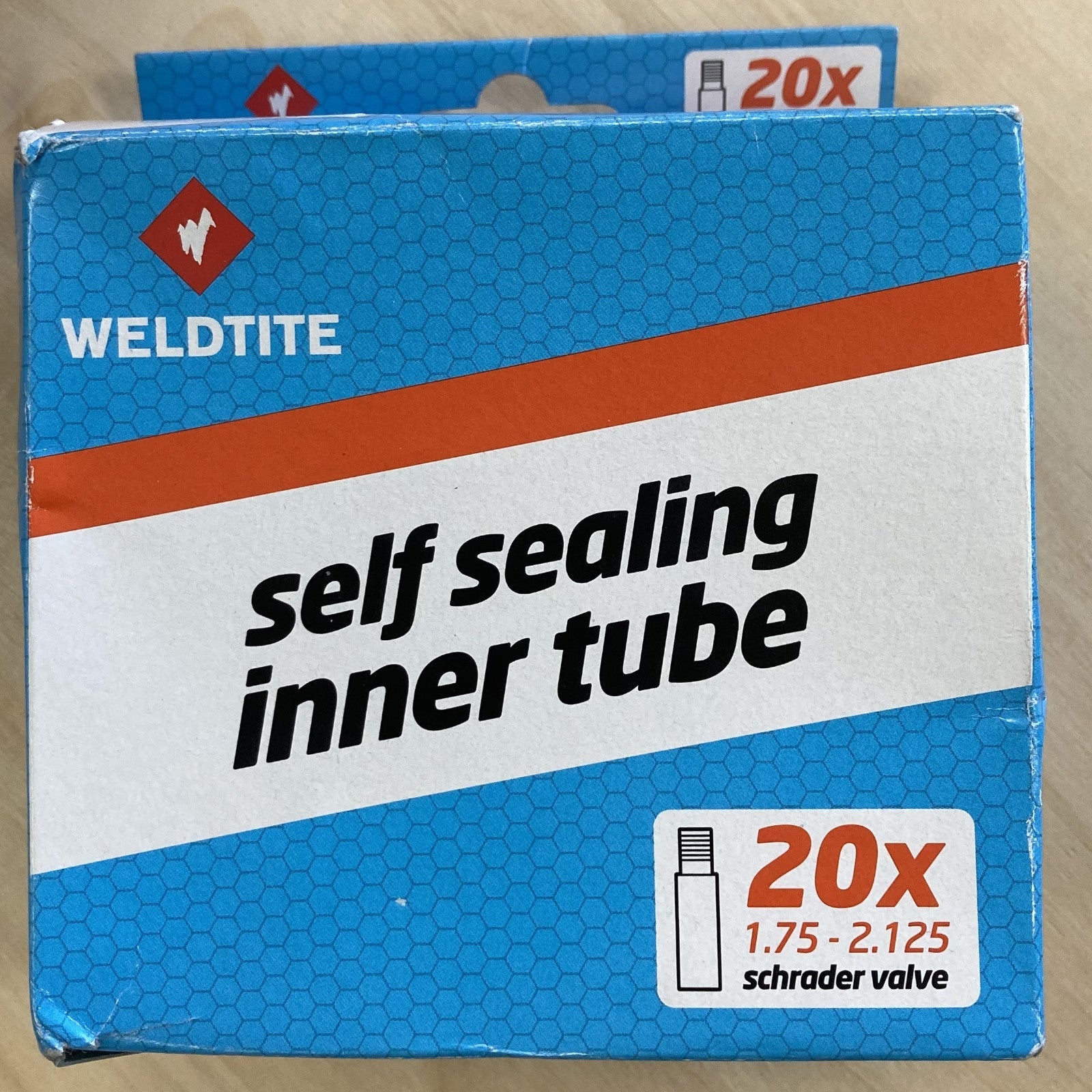 Weldtite Self Sealing 20x1.75" 20 Inch Schrader Valve Bike Inner Tube