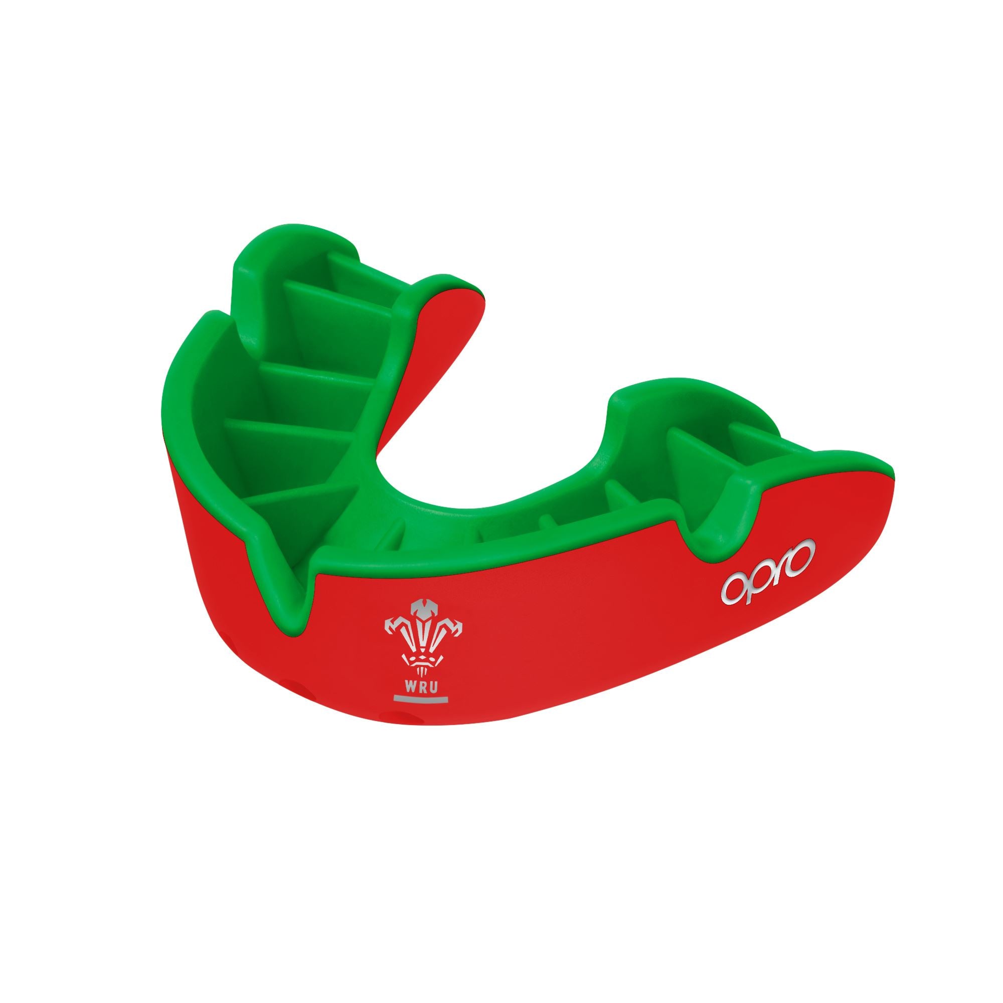 Men's Rugby Protective Mouthguard OPRO Self-Fit Silver 2022 Wales Rugby Union