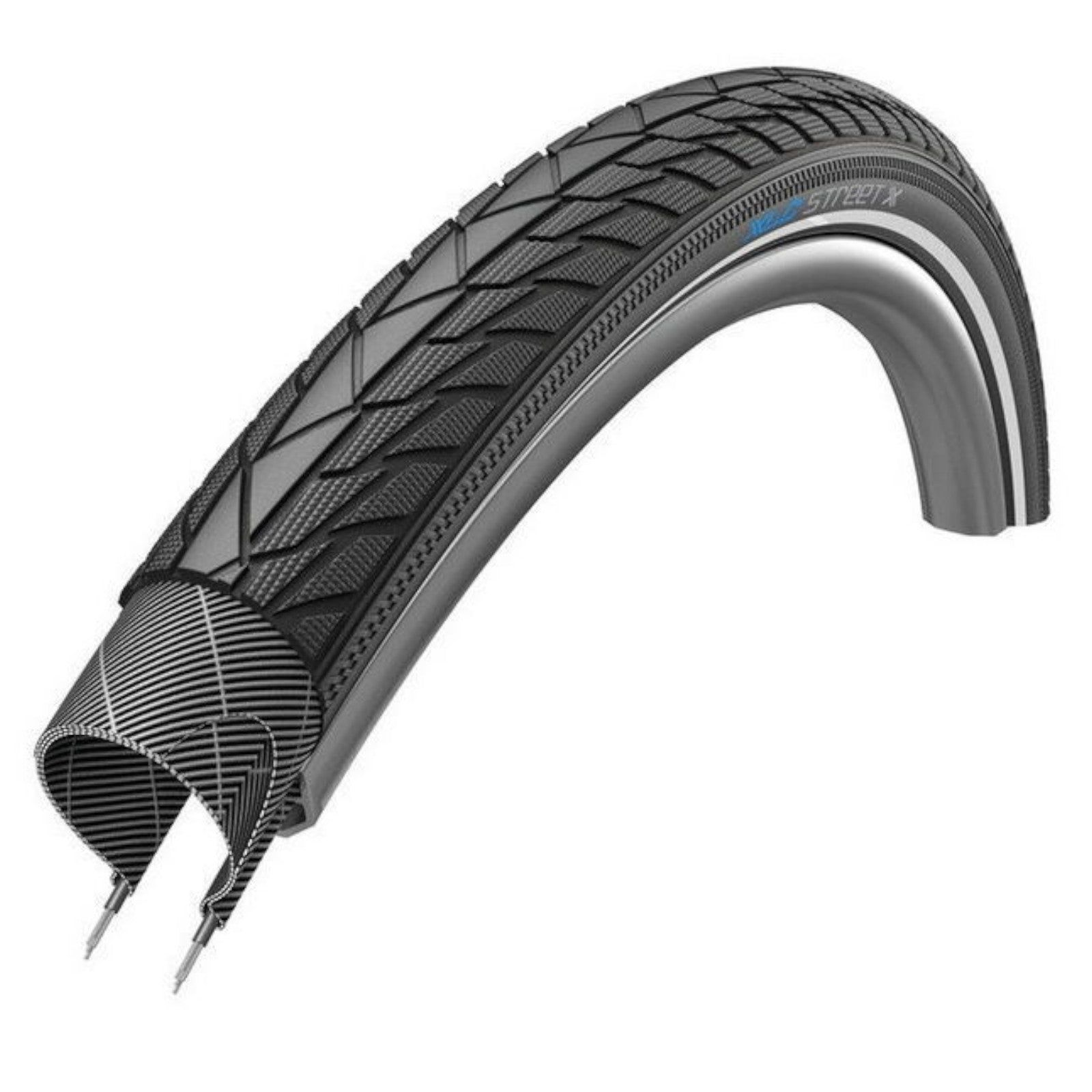 XLC Street X 26 Inch Bike Tyre Black/Reflex