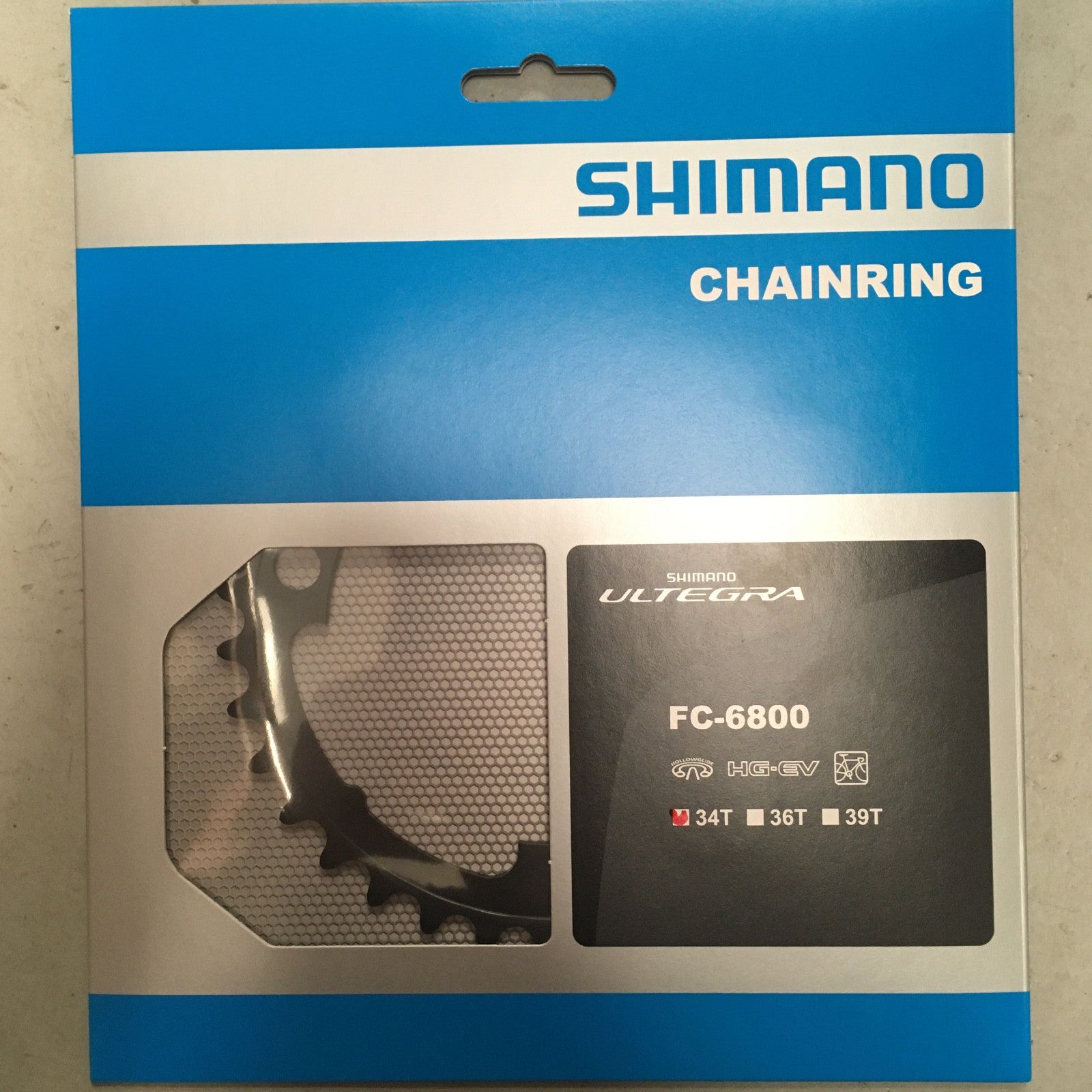 Shimano FC6800 Ultegra Double Inner Bike Chain Ring Grey 34T Alternate 1